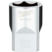 Milwaukee 45-34-9121 1/2" Drive 20mm Metric 6-Point Socket with FOUR FLAT Sides