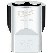 Milwaukee 45-34-9124 1/2" Drive 23mm Metric 6-Point Socket with FOUR FLAT Sides