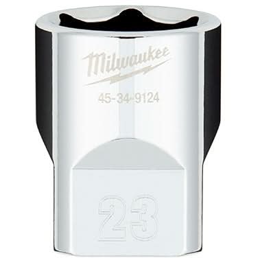 Milwaukee 45-34-9124 1/2" Drive 23mm Metric 6-Point Socket with FOUR FLAT Sides