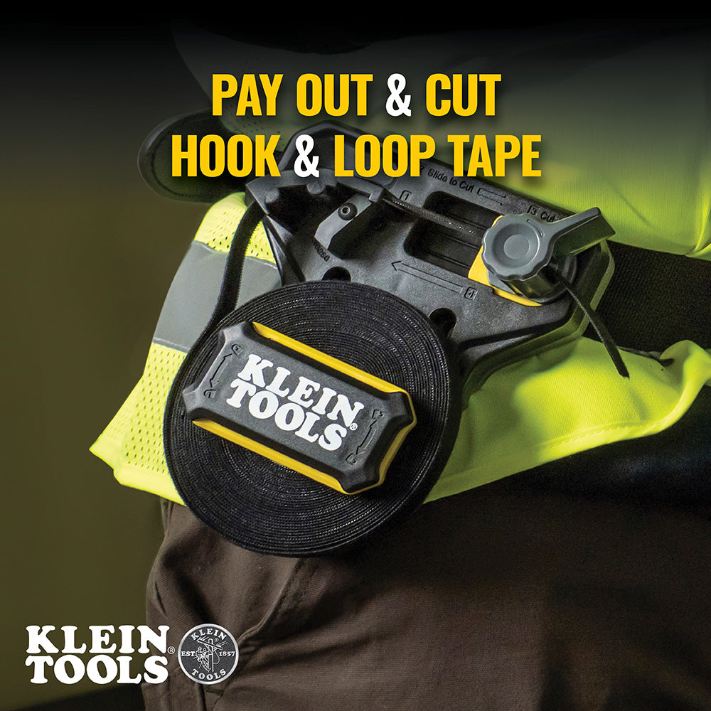 Klein 450-900 dispenser cutting hook and loop tape to length