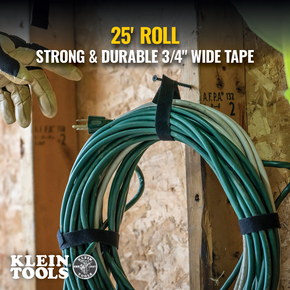Klein 450-950 black hook and loop tape roll for custom length cable ties - view 2