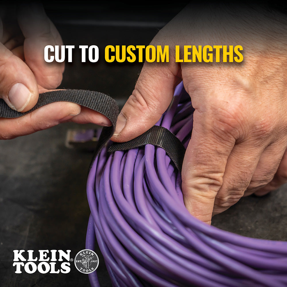 Klein 450-950 black hook and loop tape roll for custom length cable ties - view 3