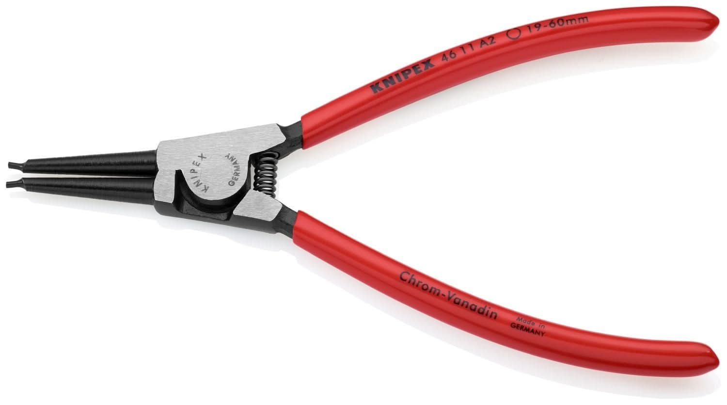 Knipex 46 11 A2 External Snap Ring Pliers-Forged Tips