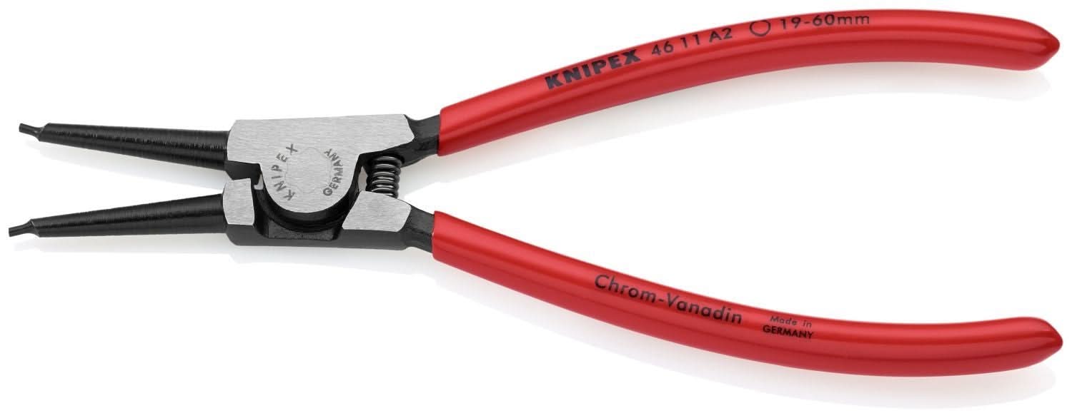 Knipex 46 11 A2 External Snap Ring Pliers-Forged Tips