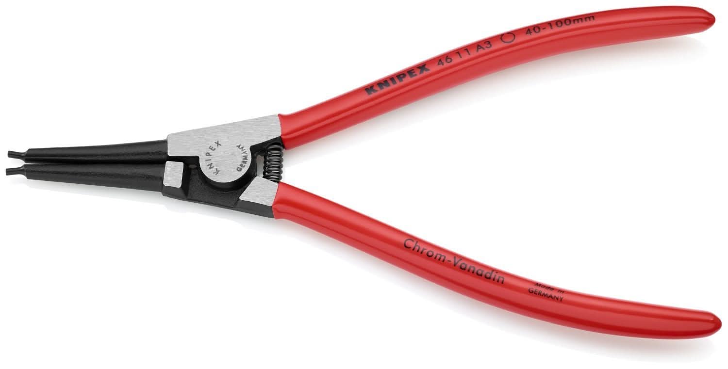 Knipex 46 11 A3 External Snap Ring Pliers-Forged Tips