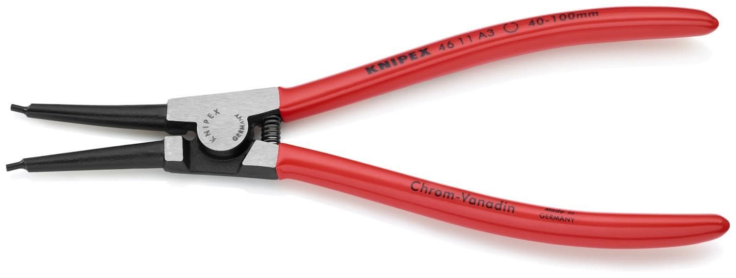 Knipex 46 11 A3 External Snap Ring Pliers-Forged Tips