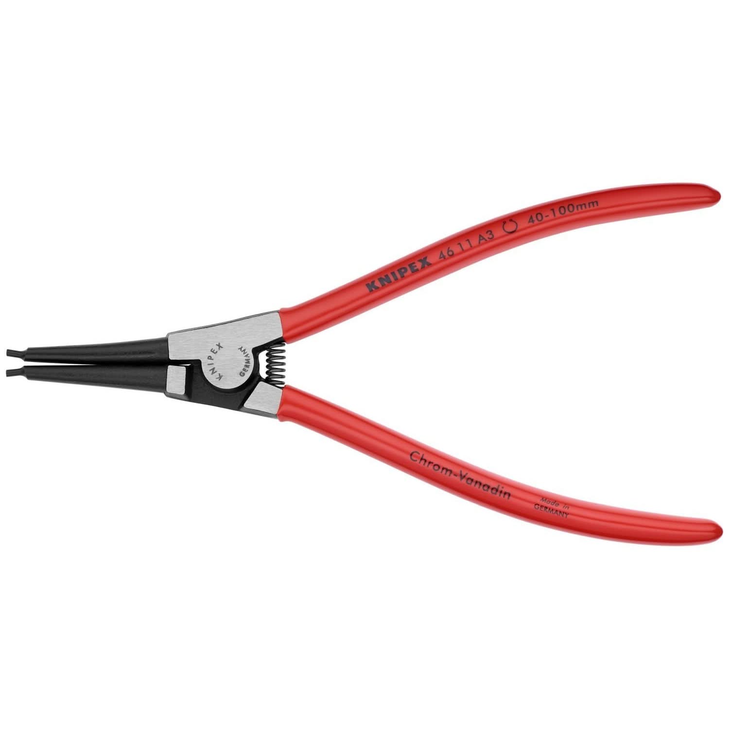 Knipex 46 11 A3 External Snap Ring Pliers-Forged Tips