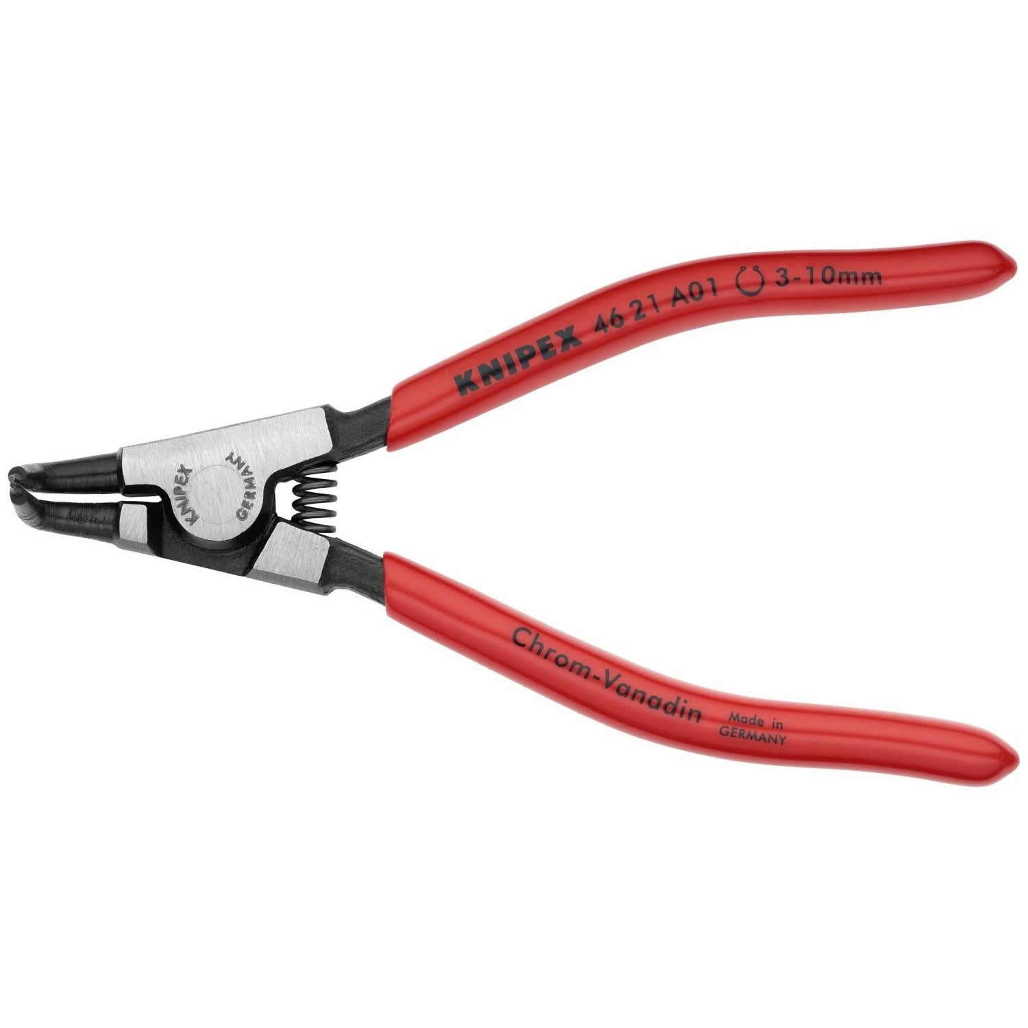 Knipex 46 21 A01 External 90&deg; Angled Snap Ring Pliers-Forged Tips