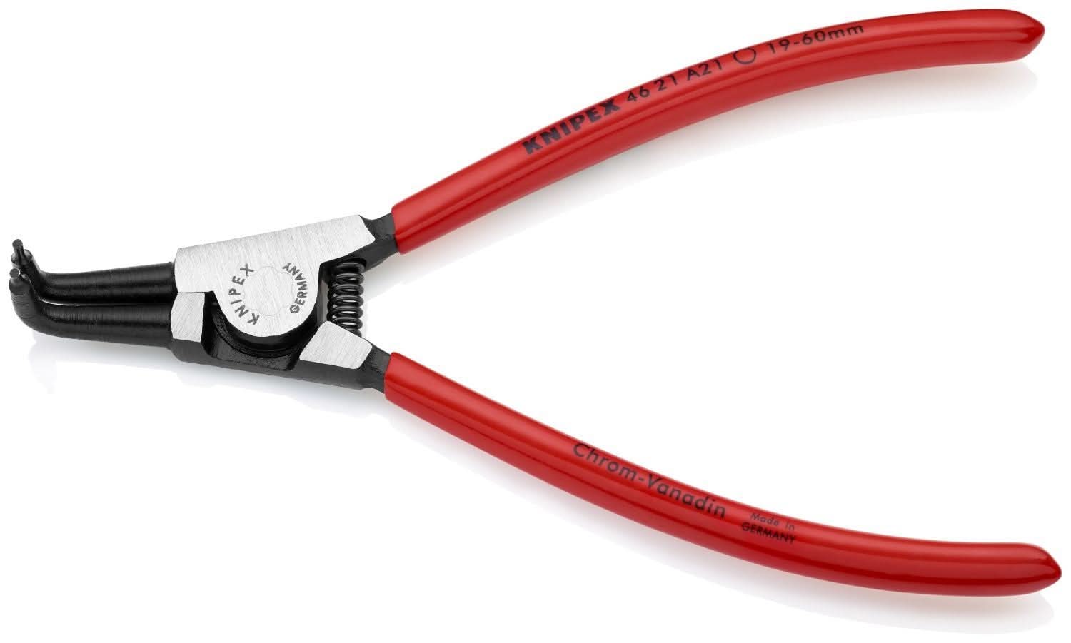 Knipex 46 21 A21 External 90&deg; Angled Snap Ring Pliers-Forged Tips