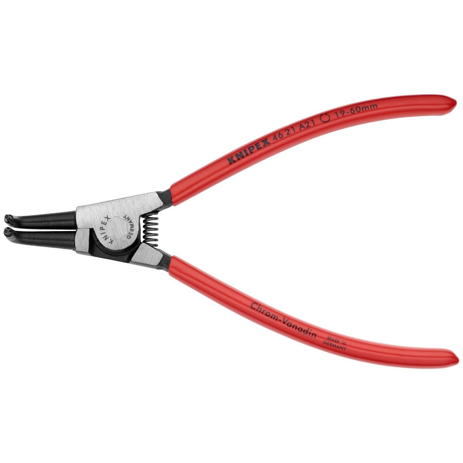 Knipex 46 21 A21 External 90&deg; Angled Snap Ring Pliers-Forged Tips