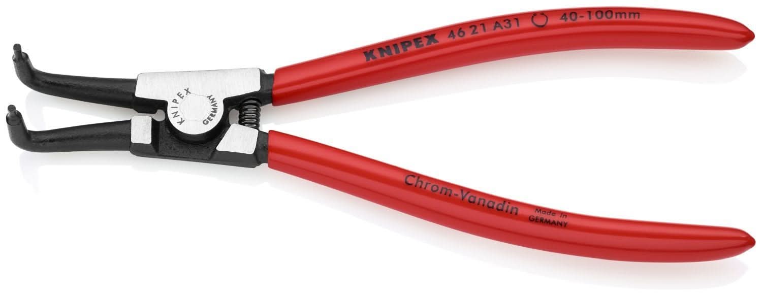 Knipex 46 21 A31 External 90&deg; Angled Snap Ring Pliers-Forged Tips