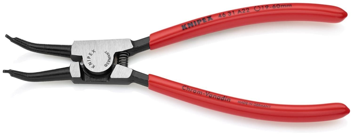Knipex 46 31 A22 External 45&deg; Angled Snap Ring Pliers-Forged Tips