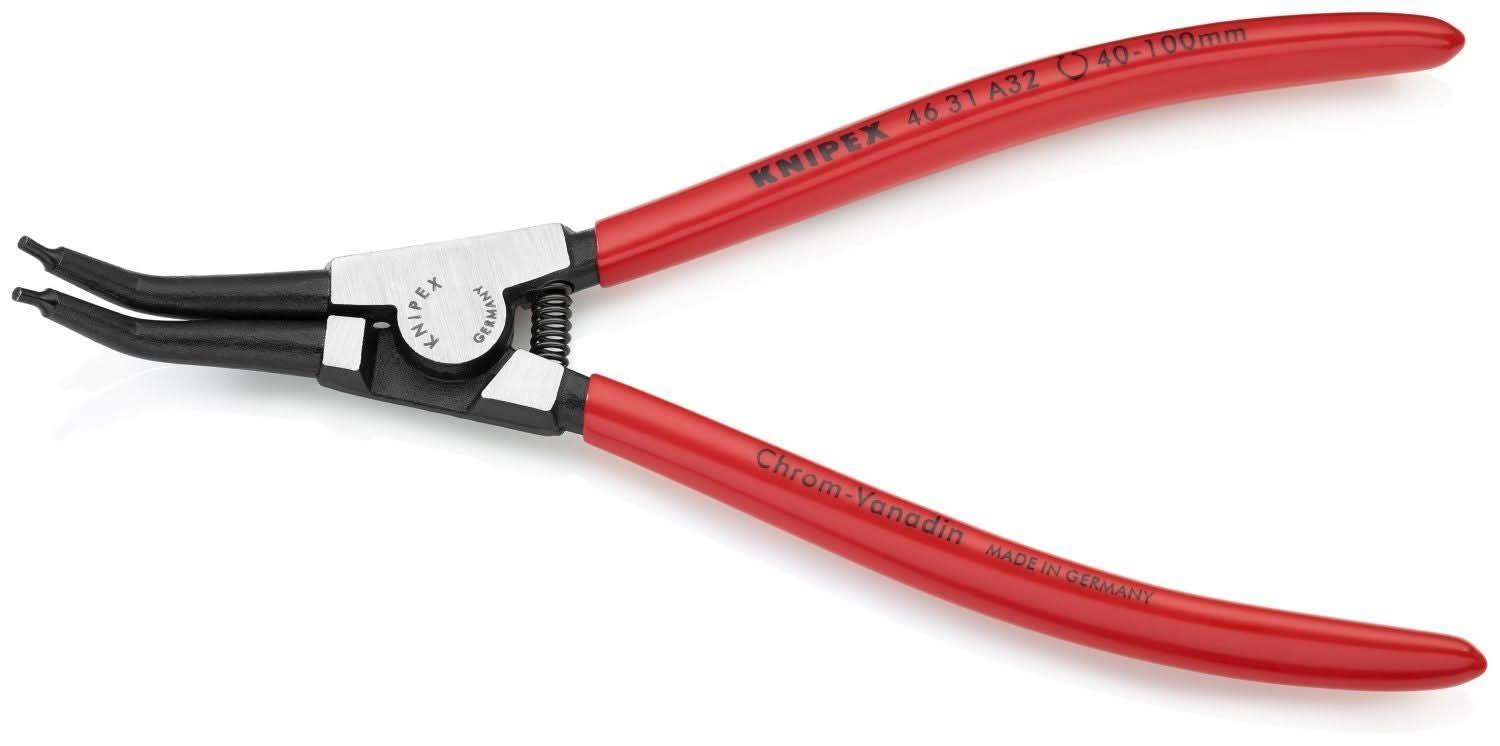 Knipex 46 31 A32 External 45&deg; Angled Snap Ring Pliers-Forged Tips
