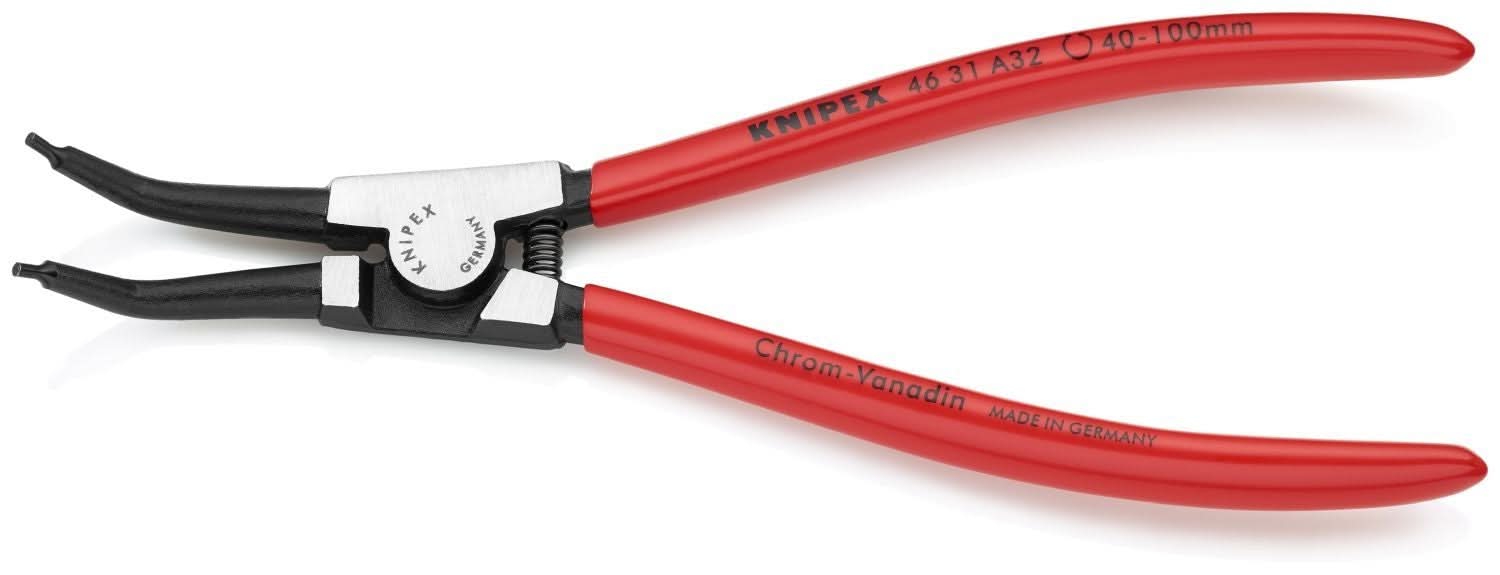 Knipex 46 31 A32 External 45&deg; Angled Snap Ring Pliers-Forged Tips