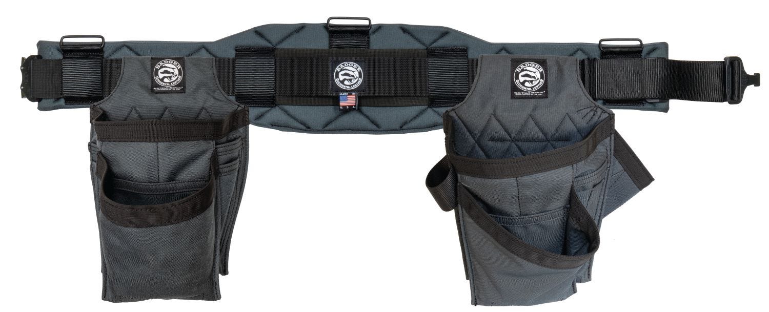 Badger Tool Belt 462010 Gunmetal Grey Trimmer Set