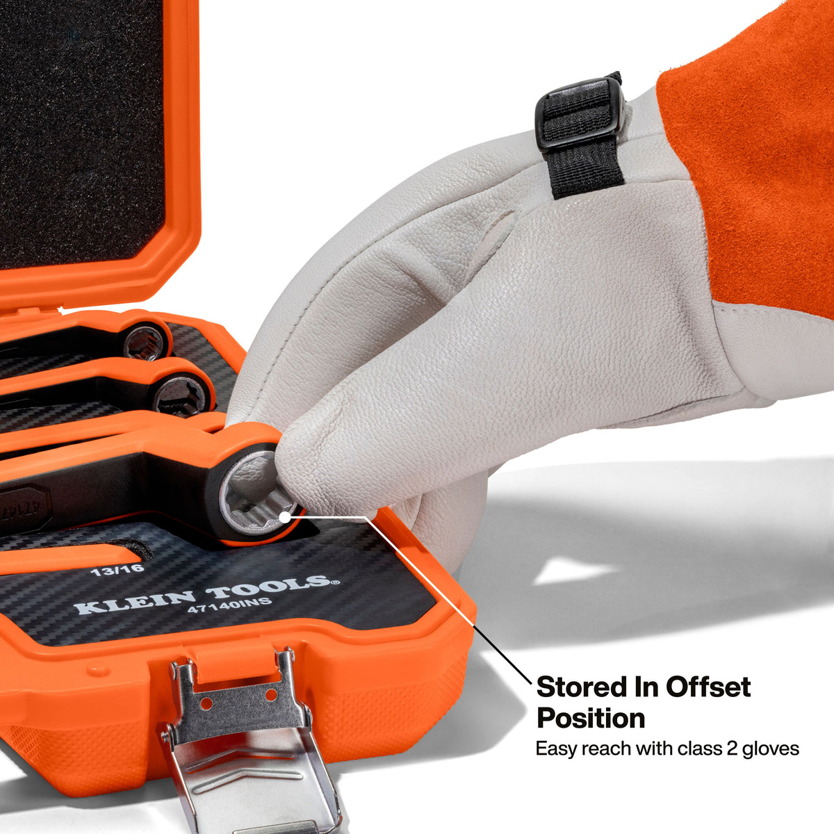Klein Tools 47140INS foam-lined heavy-duty carrying case for insulated wrenches