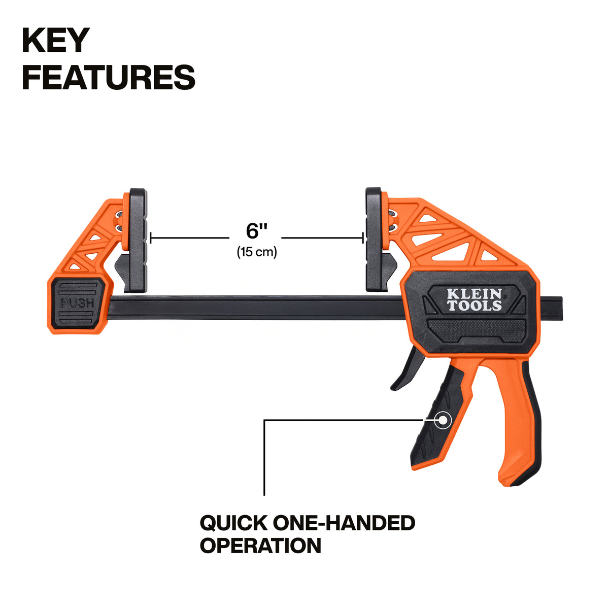Klein Speed-Klamp 6-in. 300-lb. quick clamp feature view 2