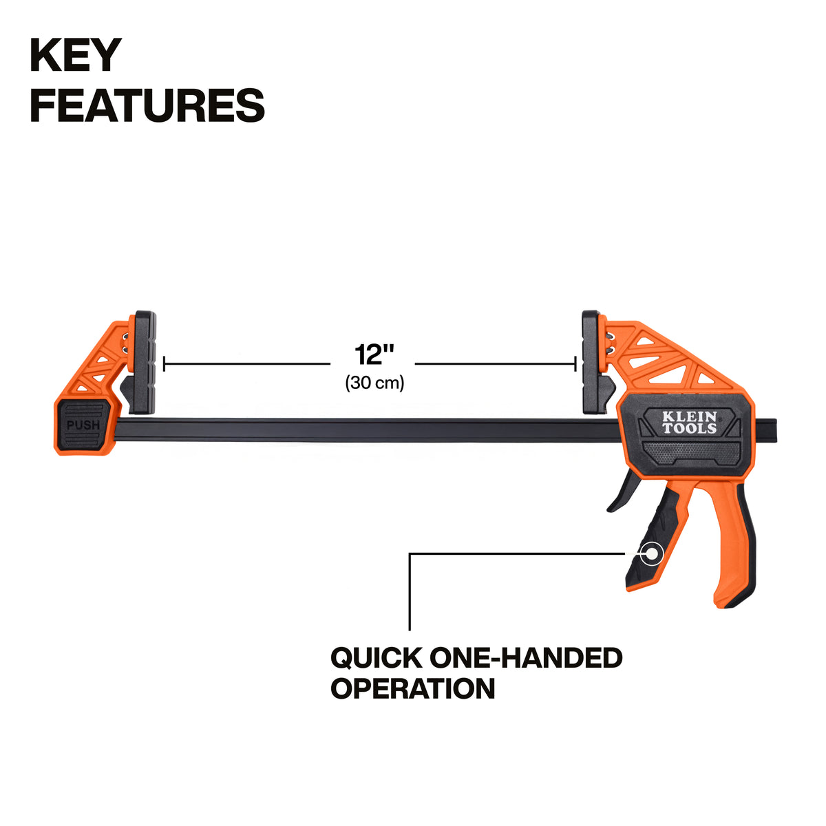 Klein Speed-Klamp 12-in. 300-lb. quick clamp feature view 2