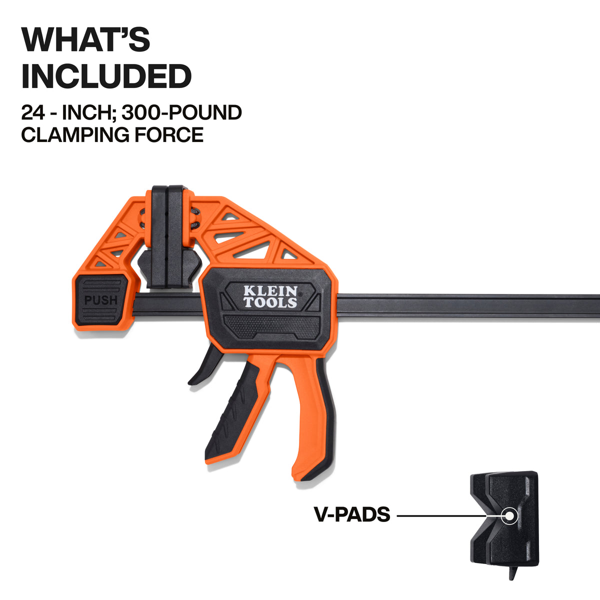 Klein Speed-Klamp 24-in. 300-lb. quick clamp feature view