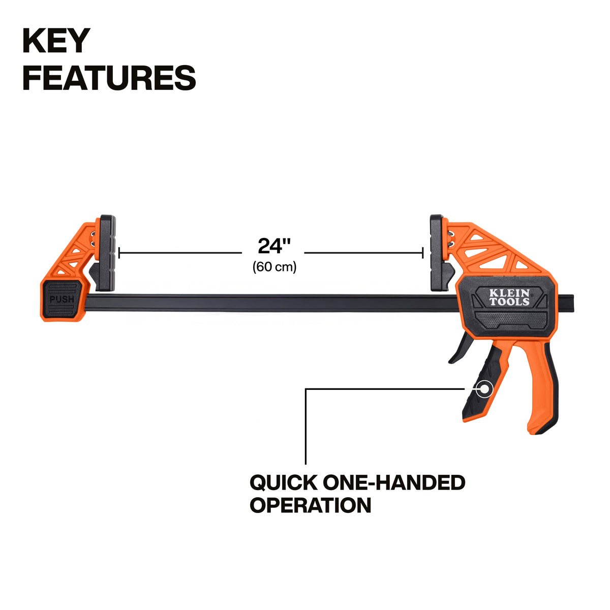Klein Speed-Klamp 24-in. 300-lb. quick clamp feature view 2