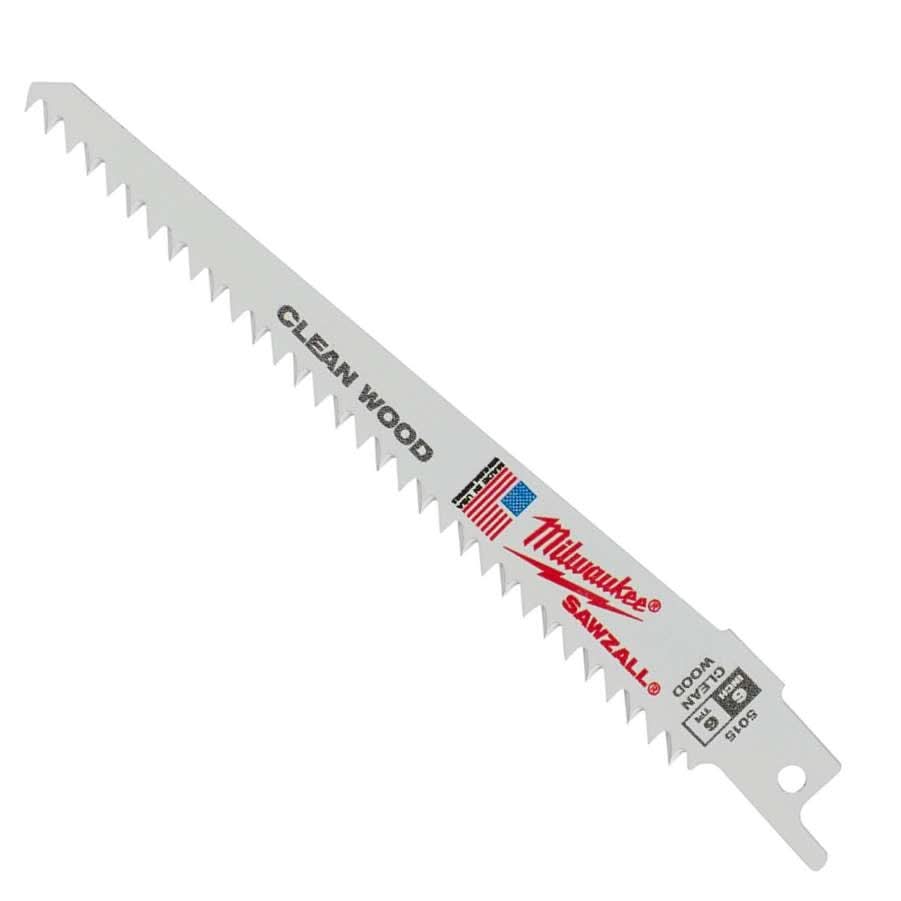 Milwaukee 48-00-5015 6" 6 TPI Fleam Ground SAWZALL Recip Blades (5 Pk)