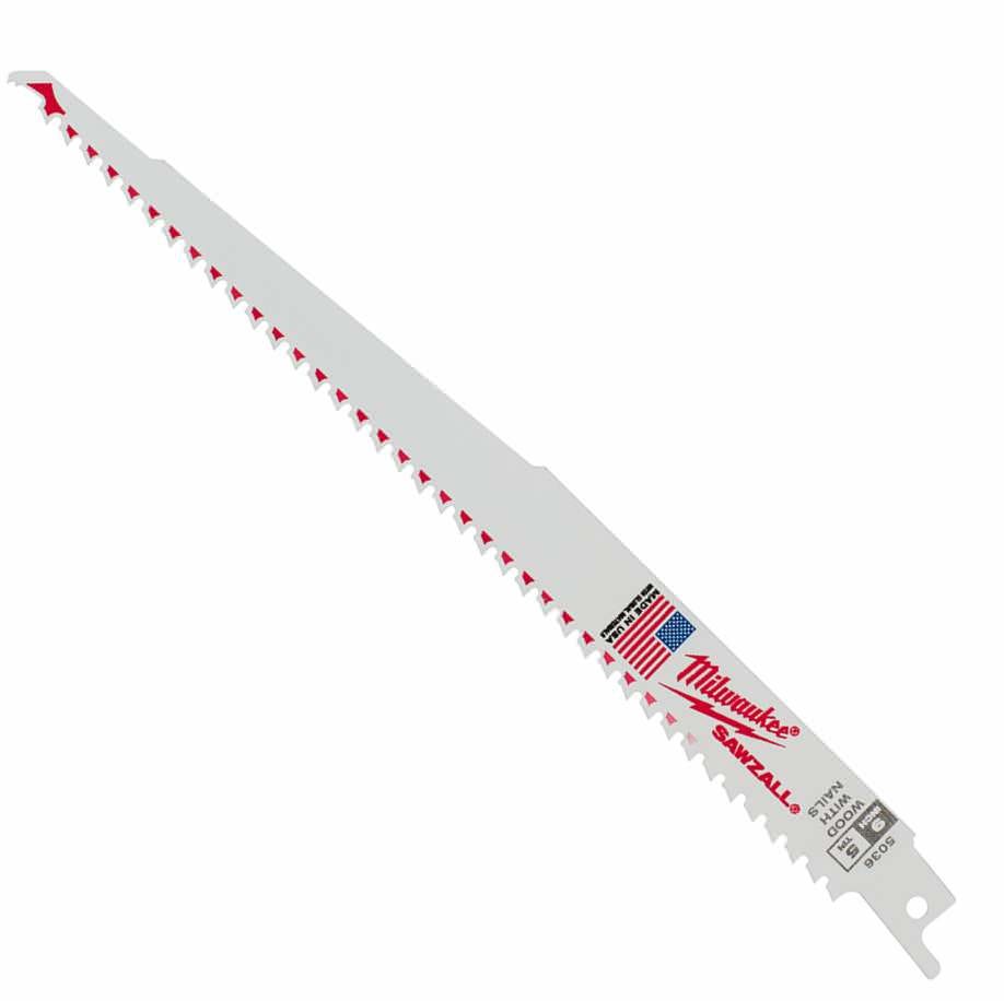 Milwaukee 48-00-5036 9" 5 TPI SAWZALL Recip Blade (5 Pk)