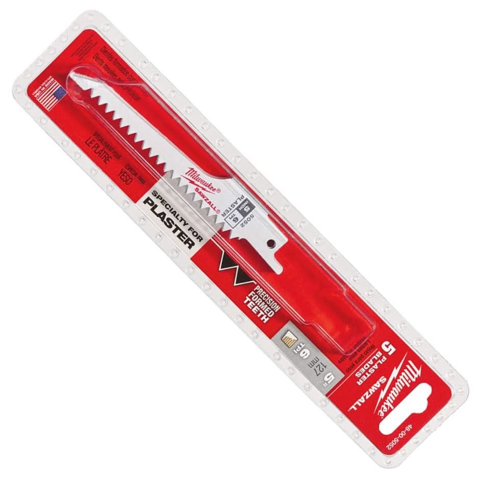 Milwaukee 48-00-5052 5" 6 TPI Plaster SAWZALL Recip Blades (5 Pk)