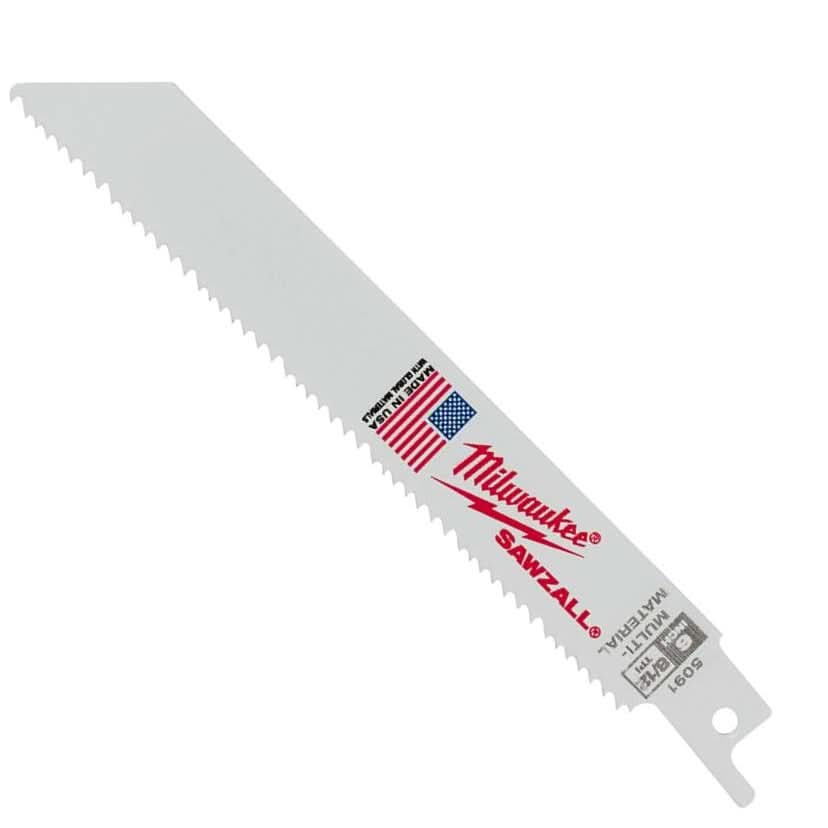 Milwaukee 48-00-5091 6" 8/12 TPI SAWZALL Recip Blades (5 Pk)