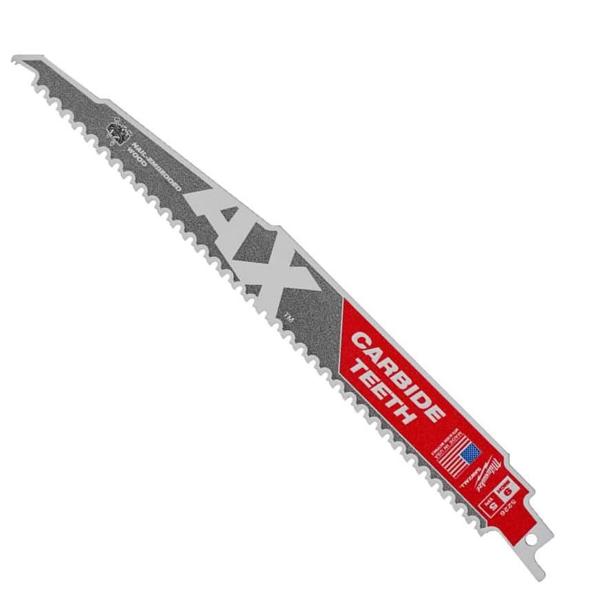 Milwaukee 48-00-5226 The AX with Carbide Teeth SAWZALLRecip Blade 9" 5T