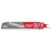 Milwaukee 48-00-5301 TORCH with Carbide Teeth Recip Saw Blade 7-TPI 6" 3-Pack