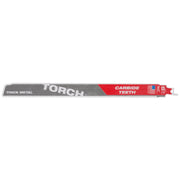 Milwaukee 48-00-5303 12-Inch 7-TPI The TORCH with Carbide Teeth SAWZALL Reciprocating Saw Blade, 3-Pack