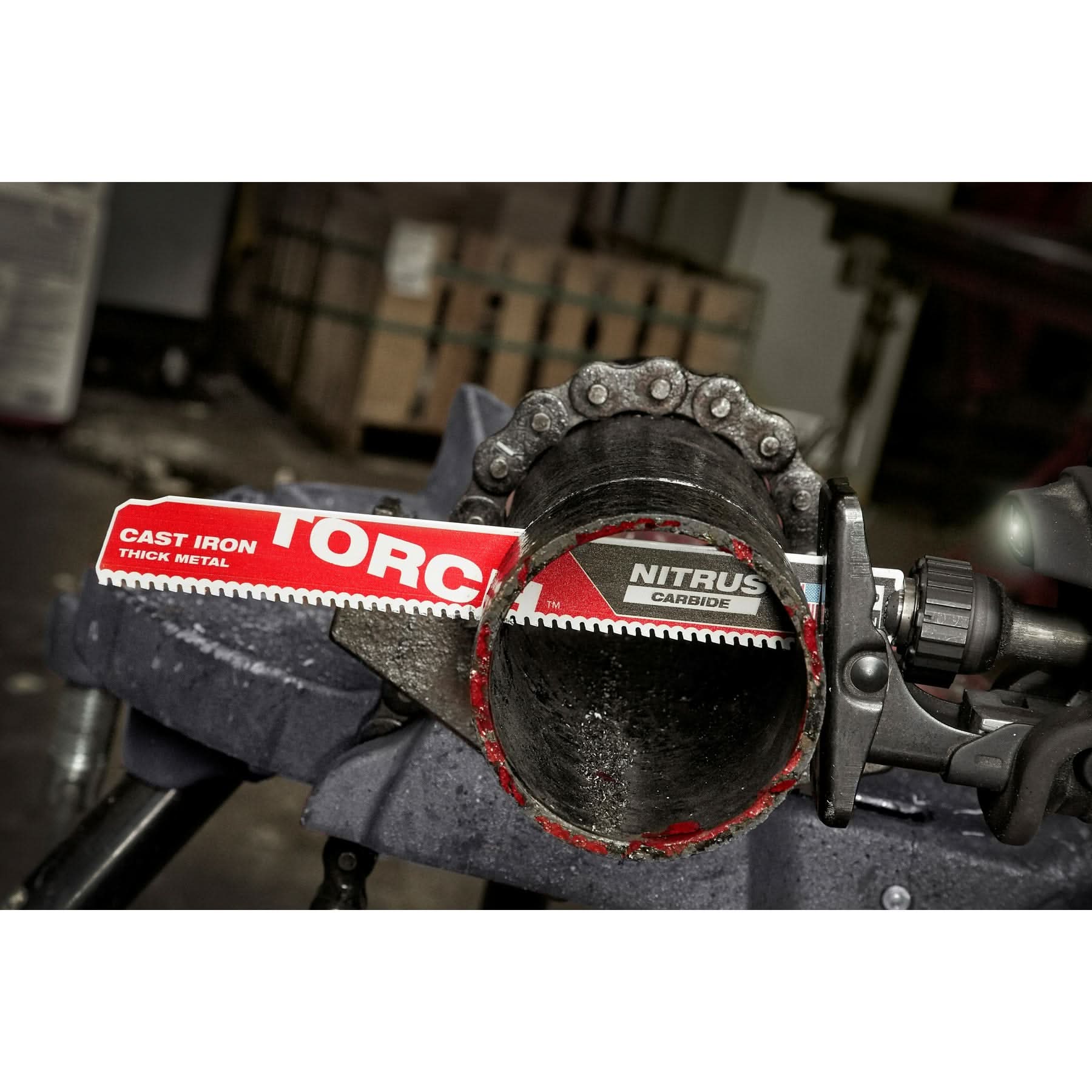 Milwaukee 48-00-5561 TORCH with NITRUS Carbide 6-Inch 7-TPI Recip Saw Blade, 5-Pack