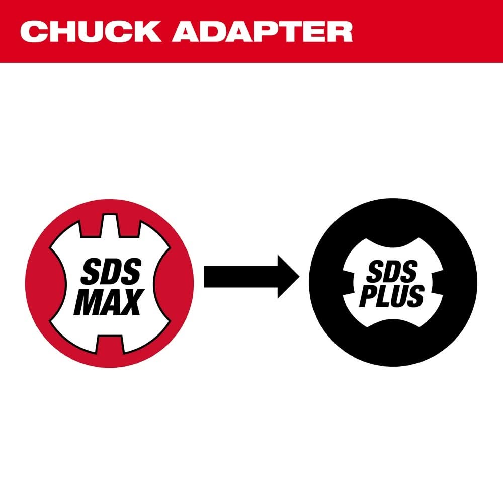 Milwaukee 48-03-3025 SDS Max to SDS Plus Bit Adapter