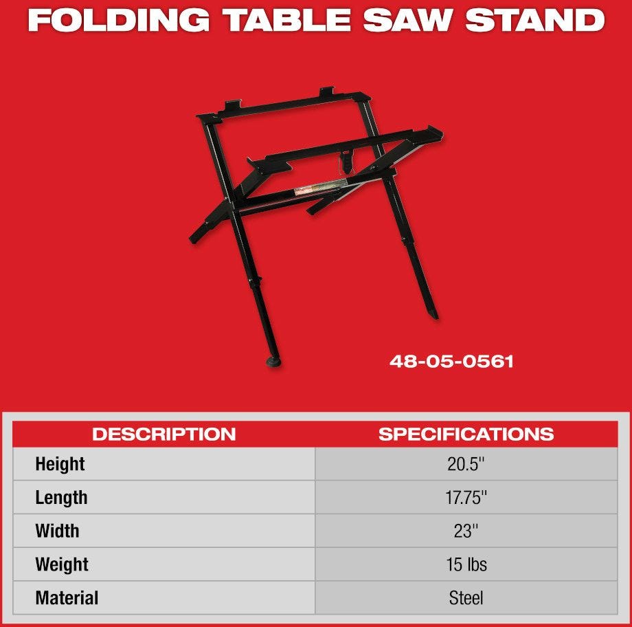 Milwaukee 48-08-0561 Folding Table Saw Stand