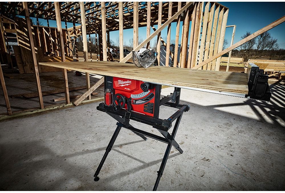 Milwaukee Compact Folding Table Saw Stand, 23" W X 17.5" L X 20.5" H ( – Super Arbor