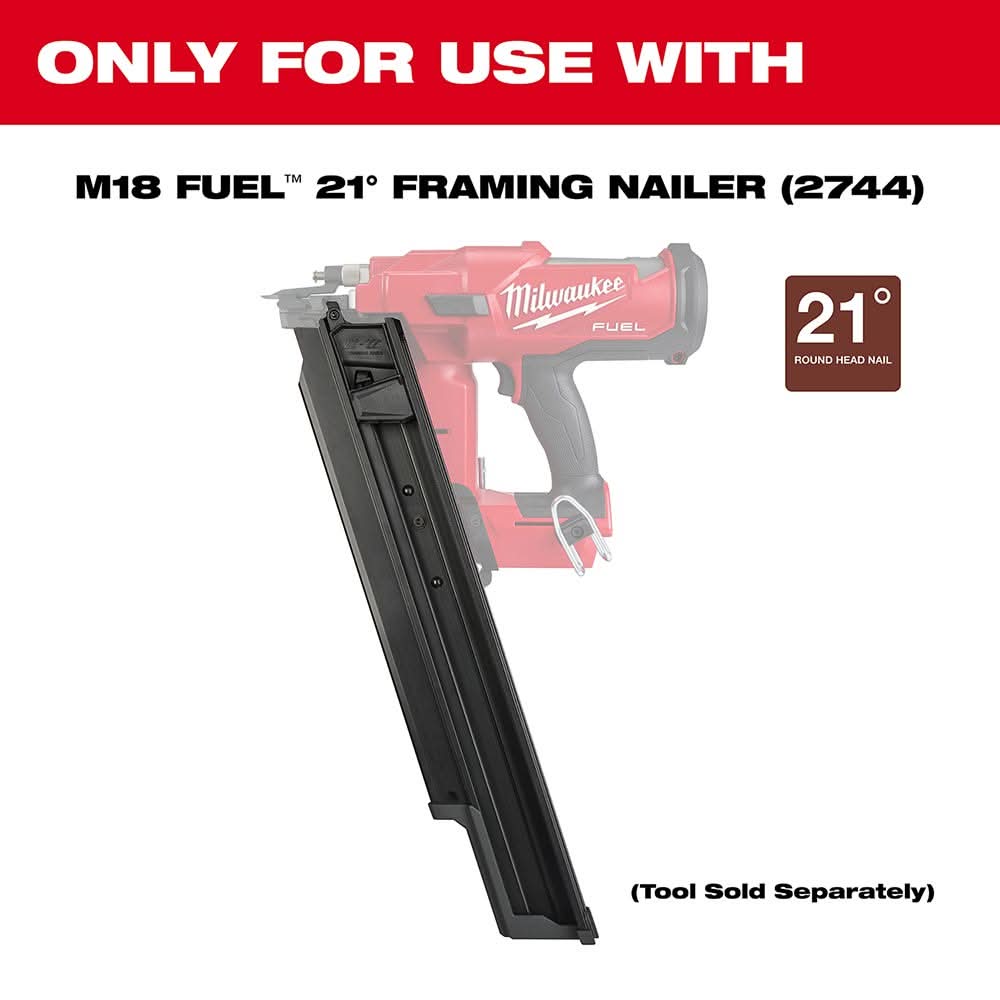 Milwaukee 48-08-2744 M18 FUEL 21-Degree Framing Nailer Extended