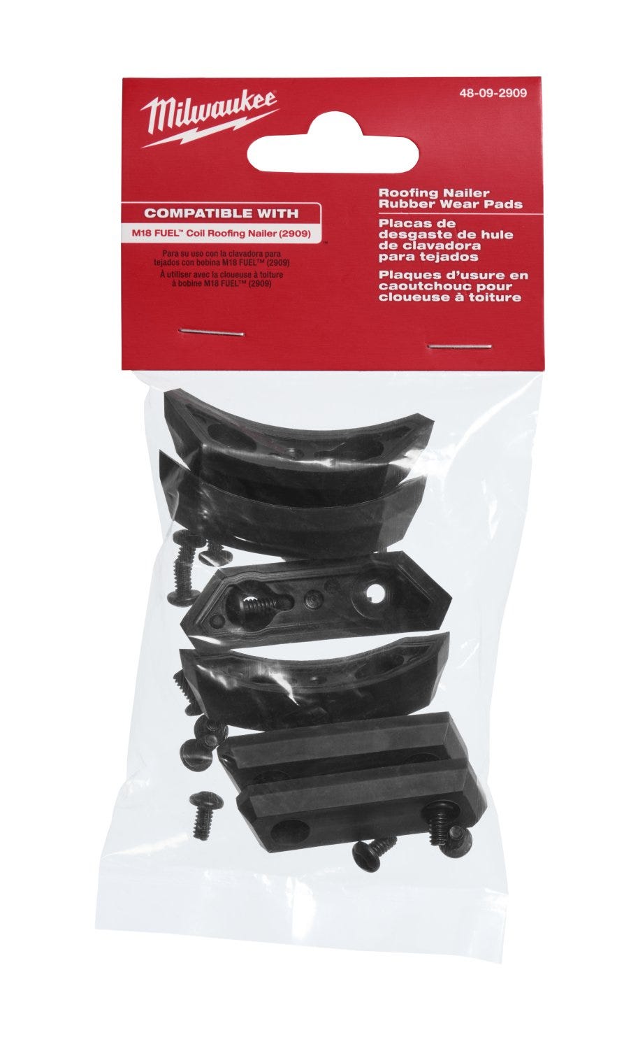 Milwaukee 48-09-2909 M18 FUEL Coil Roofing Nailer Replacement Rubber Wear Pads