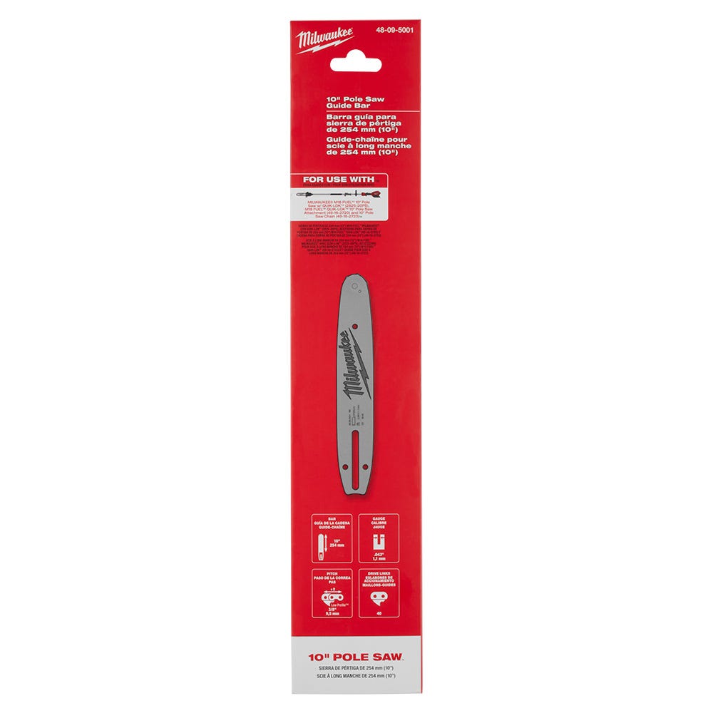 Milwaukee 48-09-5001 10-In Pole Saw Guide Bar