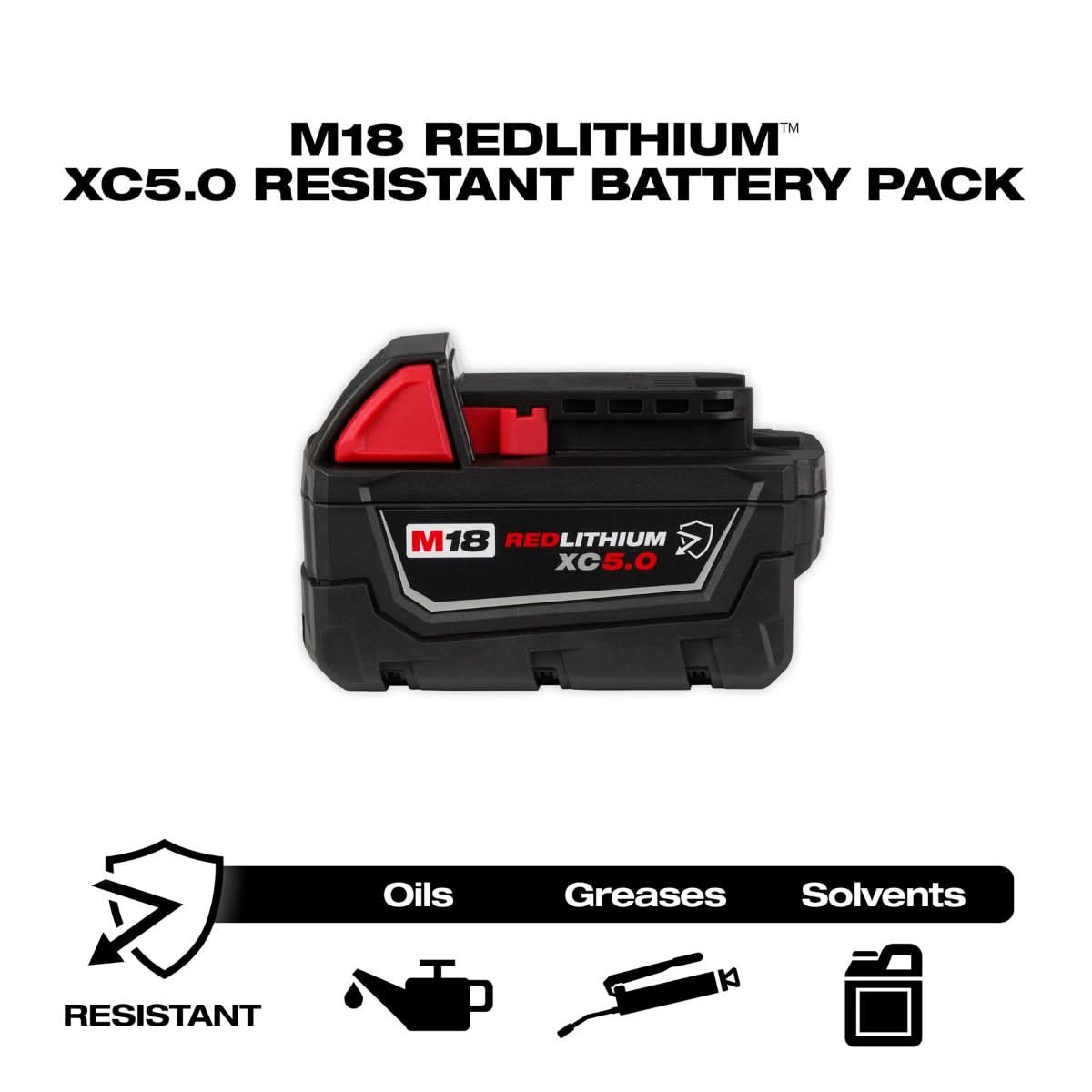 Milwaukee 48-11-1850R M18 REDLITHIUM XC5.0 Oil & Solvent Resistant