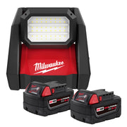 Milwaukee M18 ROVER Dual Power Flood Light + 5.0Ah Battery 2-Pack