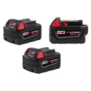 Milwaukee M18 Redlithium XC 5.0Ah Extended Capacity Battery, 3-Pack