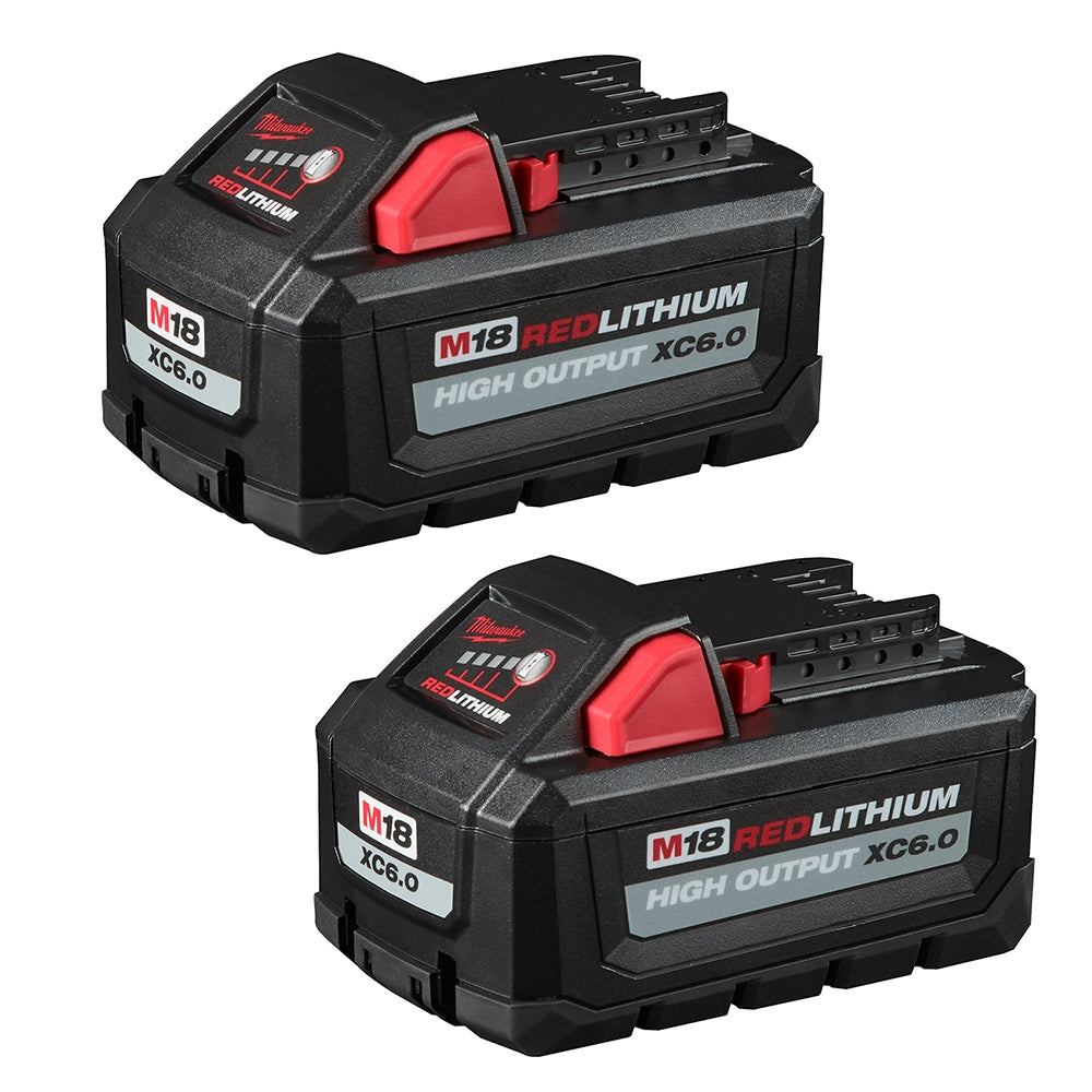 Milwaukee 48-11-1862 M18 REDLITHIUM HIGH OUTPUT XC 6.0Ah Battery 2-Pack