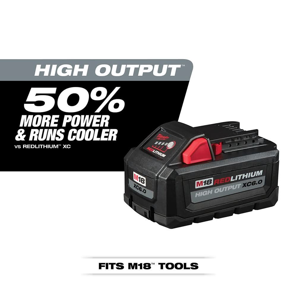 Milwaukee M18 FUEL Brushless Compact Router with M18 REDLITHIUM HIGH OUTPUT XC 6.0Ah Battery 2-Pack