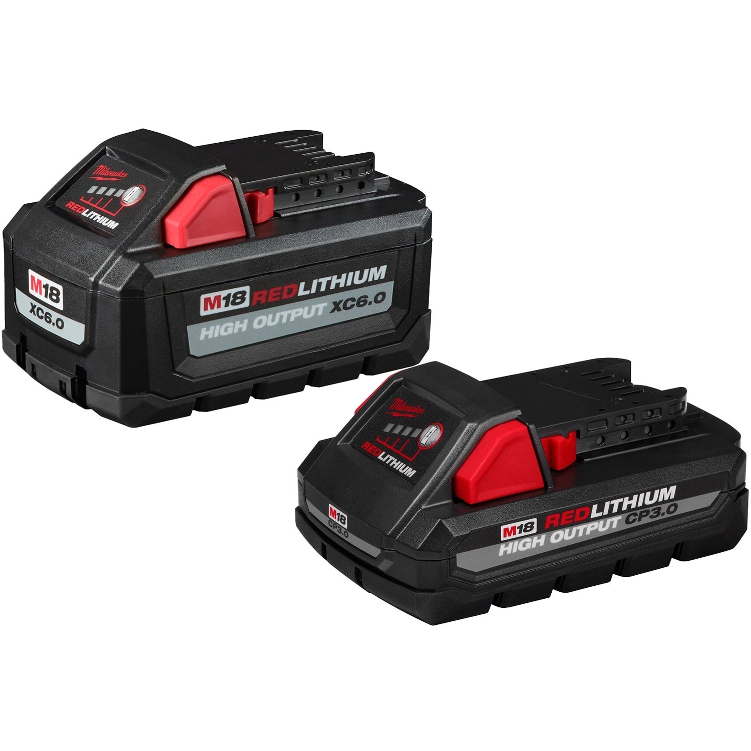 Milwaukee 48-11-1865 M18 REDLITHIUM HIGH OUTPUT XC 6.0Ah and 48-11-1835 CP 3.0Ah Battery Combo Pack