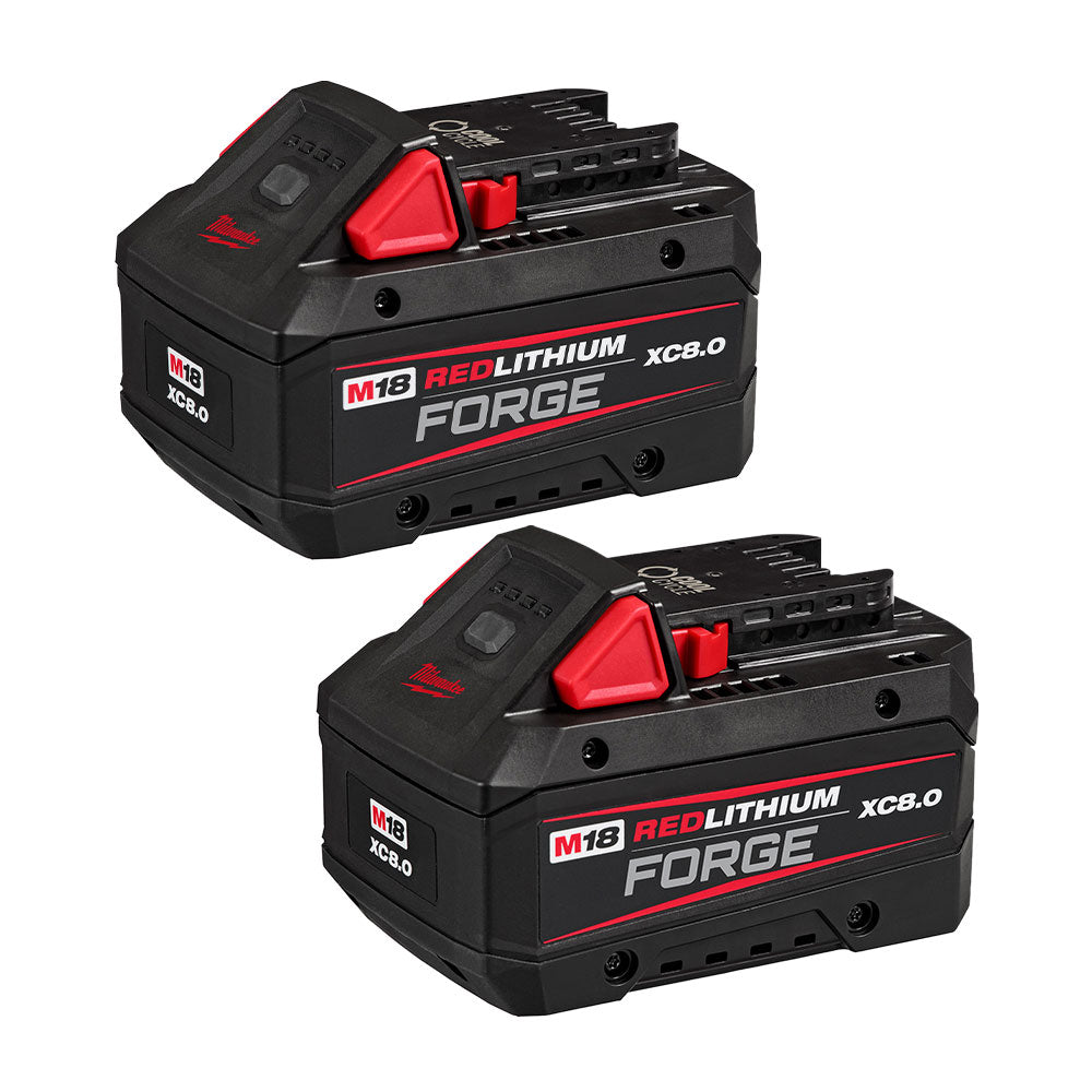 Milwaukee M18 REDLITHIUM FORGE HIGH OUTPUT XC 8.0Ah Battery, 2-Pack