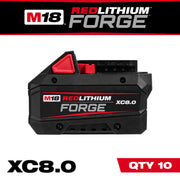 Milwaukee 48-11-1883 M18 REDLITHIUM FORGE XC8.0 Battery, 10-Pack