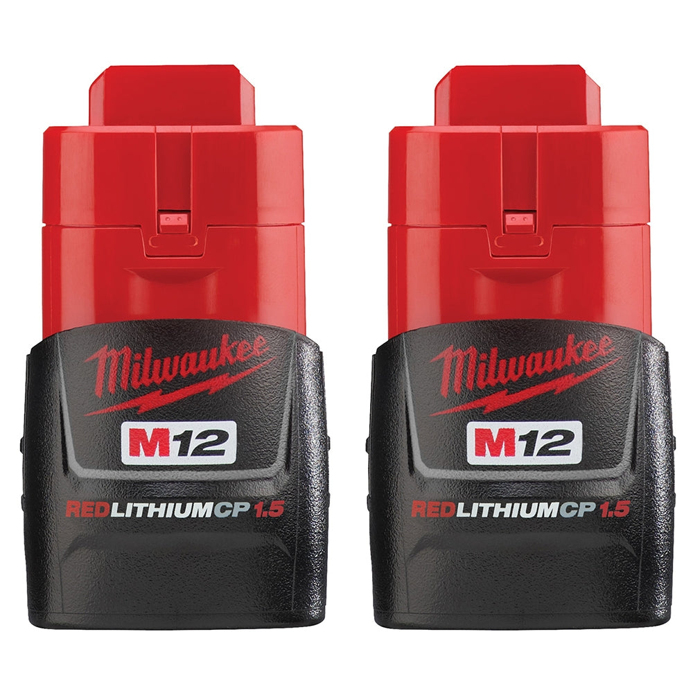 Milwaukee 48-11-2411 M12 REDLITHIUM Compact Battery 1.5Ah, 2-Pack