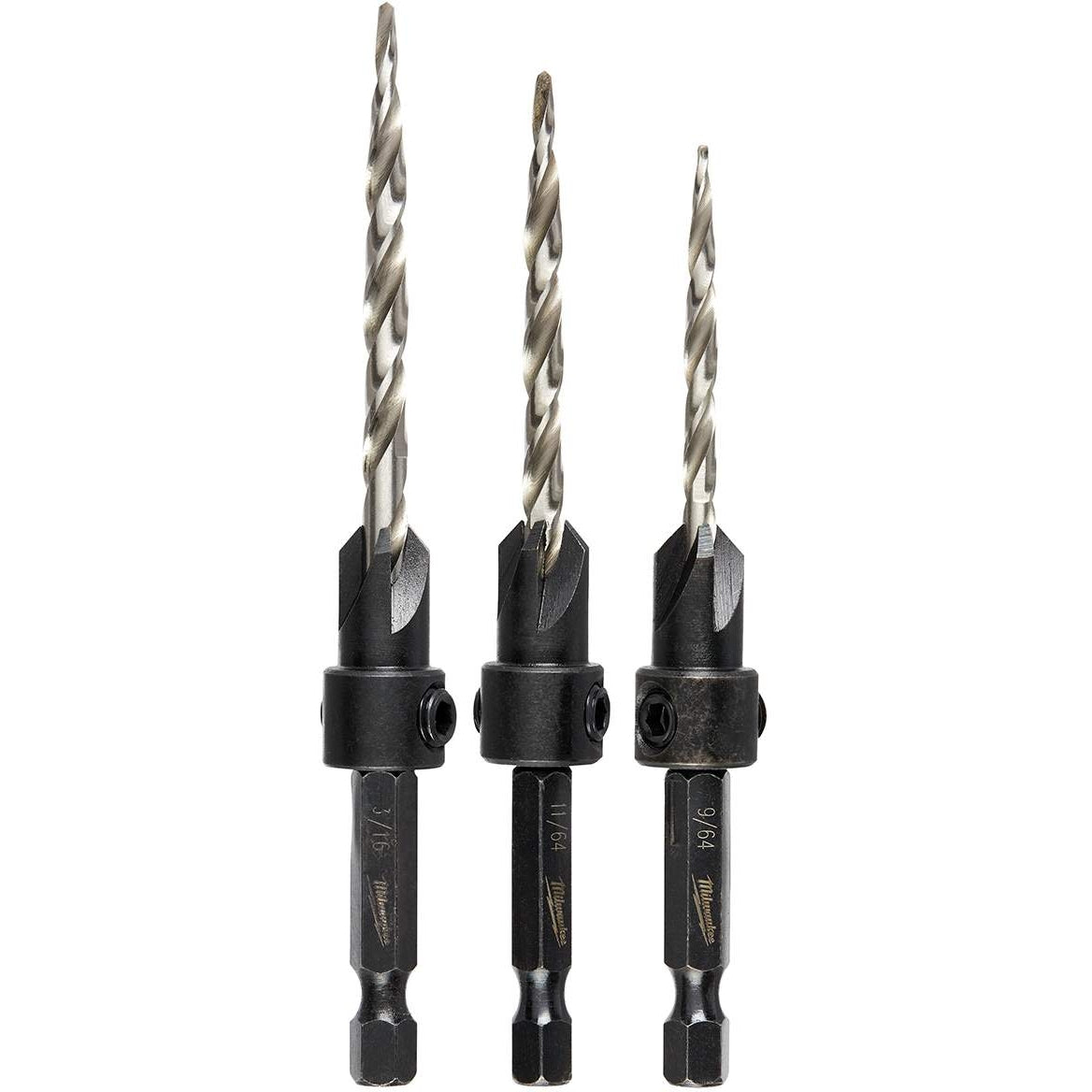 Milwaukee 48-13-5003 3-Piece #6/#8/#10 Countersink Set