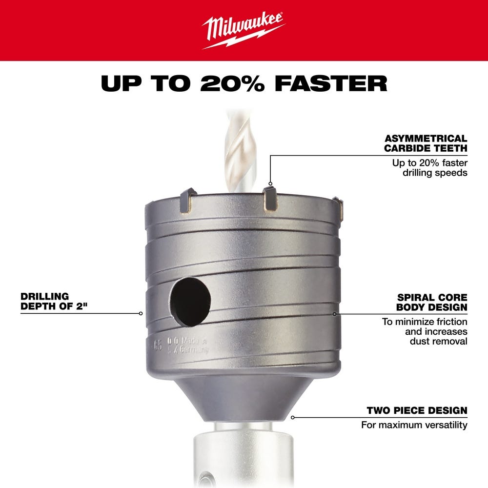 Milwaukee 48-20-5215 SDS Plus Core 1-9/16-InchX2-Inch