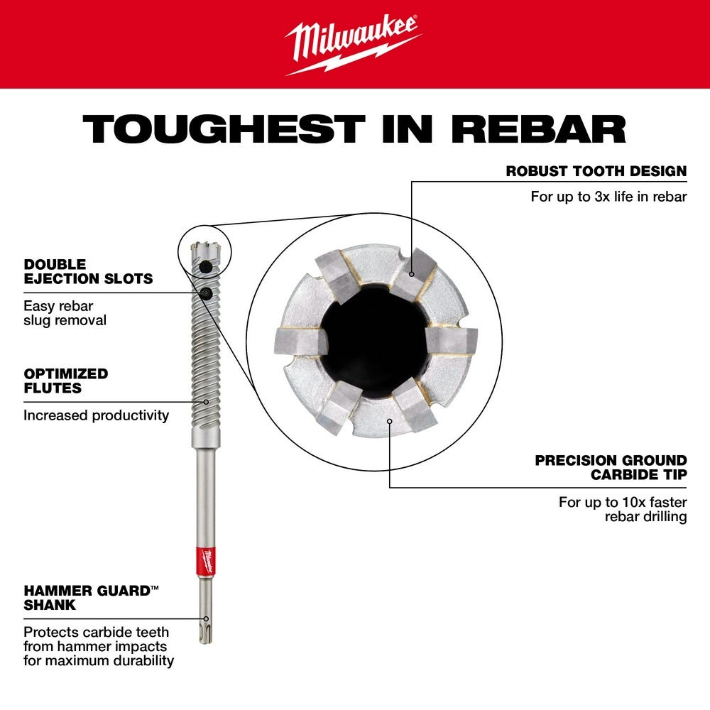 Milwaukee 48-20-6714 SDS PLUS 5/8" X 18" Rebar Cutter